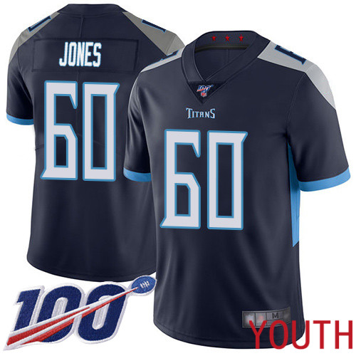 Tennessee Titans Limited Navy Blue Youth Ben Jones Home Jersey NFL Football 60 100th Season Vapor Untouchable